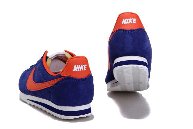 Nike Cortez Fur femme nike cortez blanche dark blue orange de la porcelaine